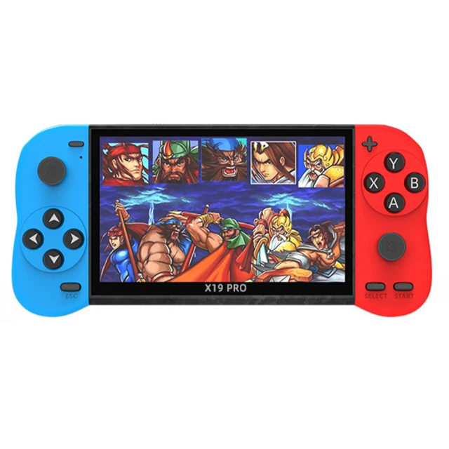 X19 Pro Retro Handheld Video Game Console 5.1-inch TFT Screen Built-in 6800+Classic Games Dual Joystick Portable Game Players 