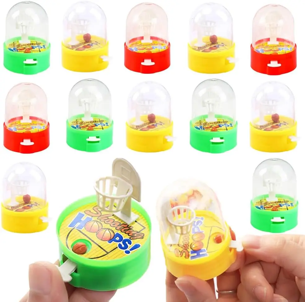 12 Pack Mini Finger Basketball Shooting Game, Party Favors Basketball Party Decorations Mini Handheld Carnival Prizes for Kids