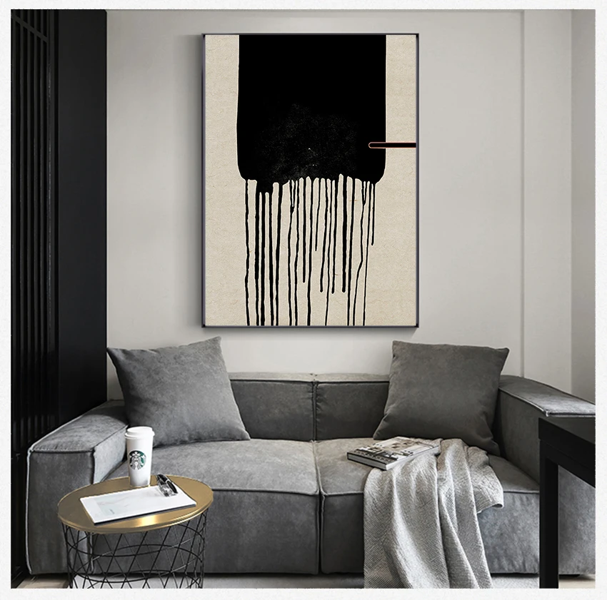 Minimalist Abstract Color Marks Canvas Wall Art