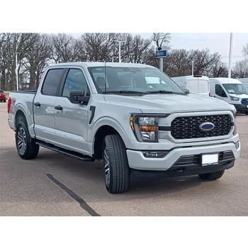 Avalanche Grey Front Upper Bumper Grille Fit For 2021-2023 Ford F150 F-150 XL XLT Honeycomb Air Inlet Mesh Grills Magickit