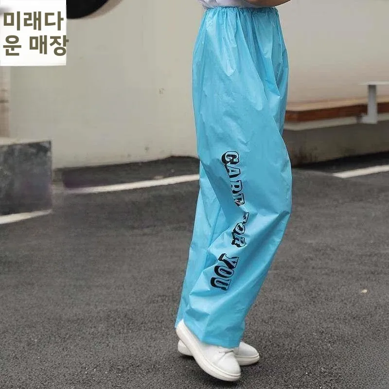 남녀공용 두꺼운 레인 팬츠, 하체 방수 오토바이 라이딩 기어, 찻집 작업복, 튼튼한 헤비 레인웨어