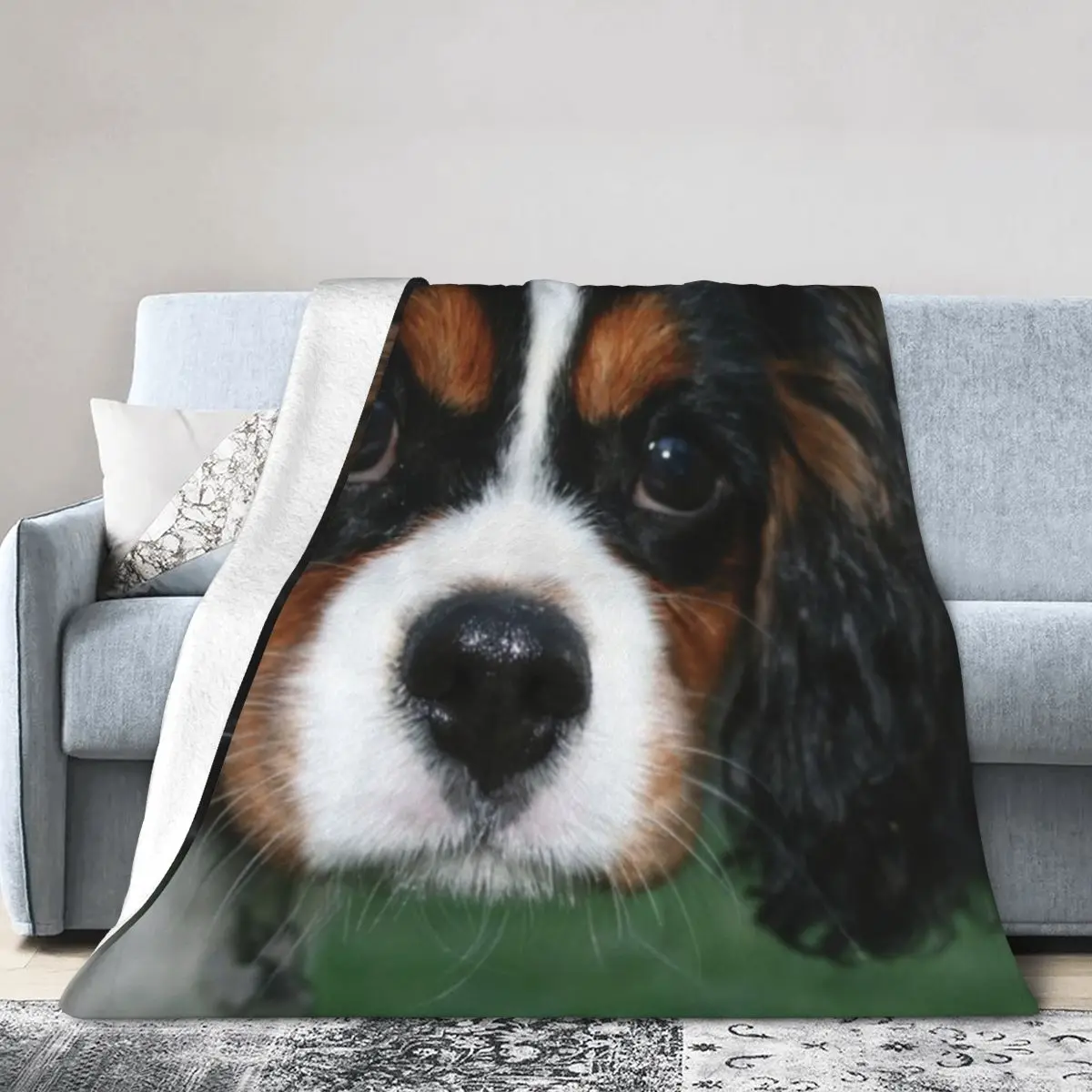 Cavalier King Charles Puppy Abby Una Coperta In Micro Pile Ultra-Morbida