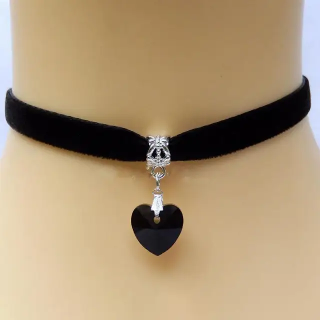 Korean Fashion Velvet Choker Necklace for Women Adjustable Chic Faux Leather Vintage Gothic Style Velvet Choker Neck Jewelry