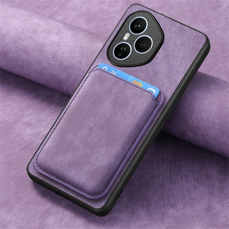 Luxury Leather Magnetic Wallet Case with Detachable Card Slot Cover