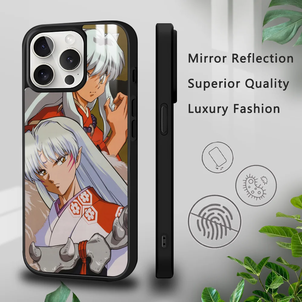 I-Inuyasha S-Sesshomaru Handyhülle für iPhone 16 15 14 13 12 11 Pro Xs Max Mini Plus Celulares Hard Funda – Detail 9