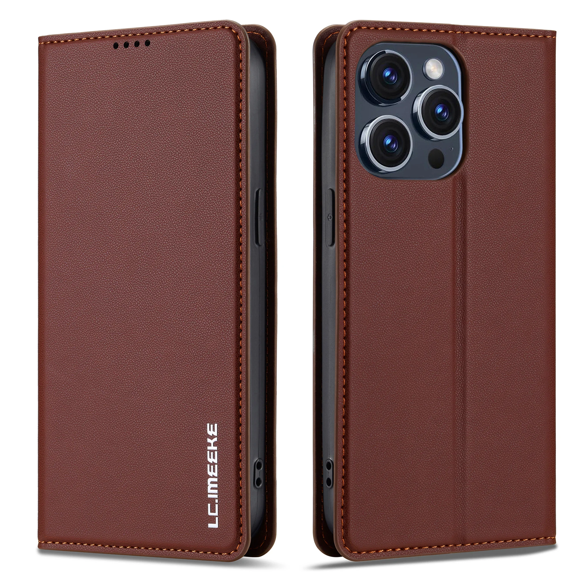 Preklopna magnetska kartica, solt novčanik, kožna futrola za iPhone 16 Pro Max 15 Plus 14 13 12 11 SE4 XS XR knjiga, poslovna torba, postolje_voghion.com