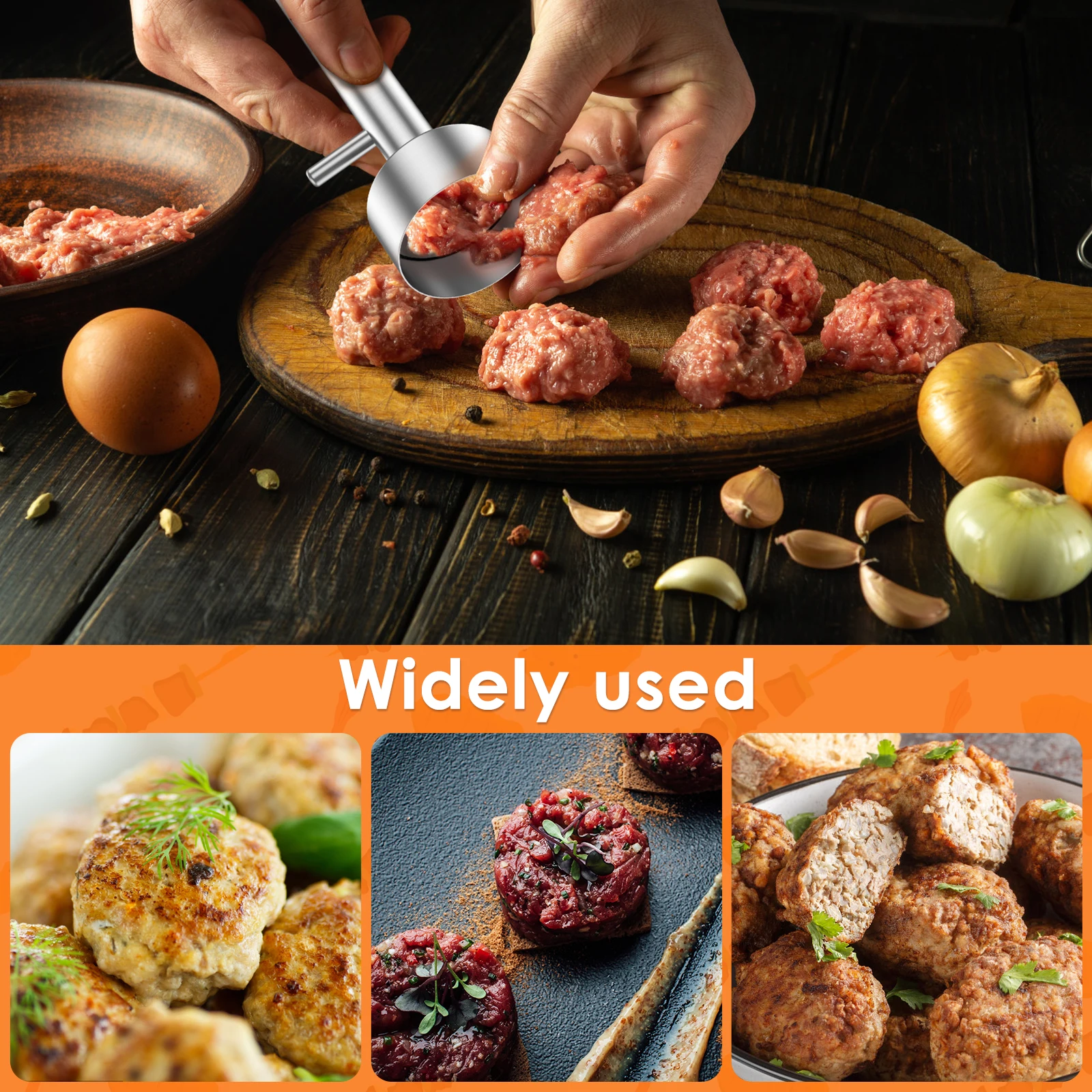 Meatball Maker Tool Stainless Steel Meatball Maker Creative Scoop Ball for Quick Biscuit Dough Making