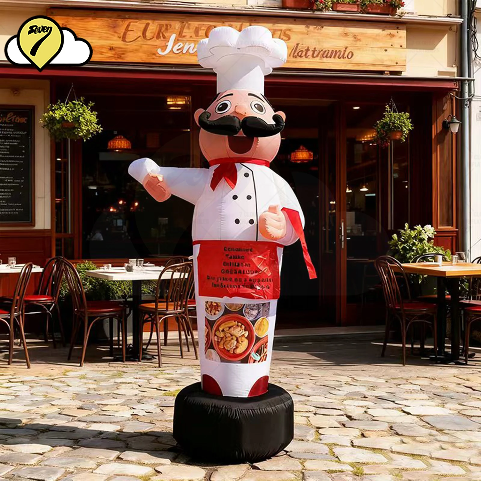 Ristorante pubblicità gonfiabili cucinare Chef uomo mascotte