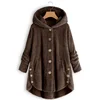 Autumn Winter Coat Women Warm Teddy Bear Coat Wool Jacket Female Plush Coat Hooded Jacket New Women's Coats Solid Color Jacket 4
