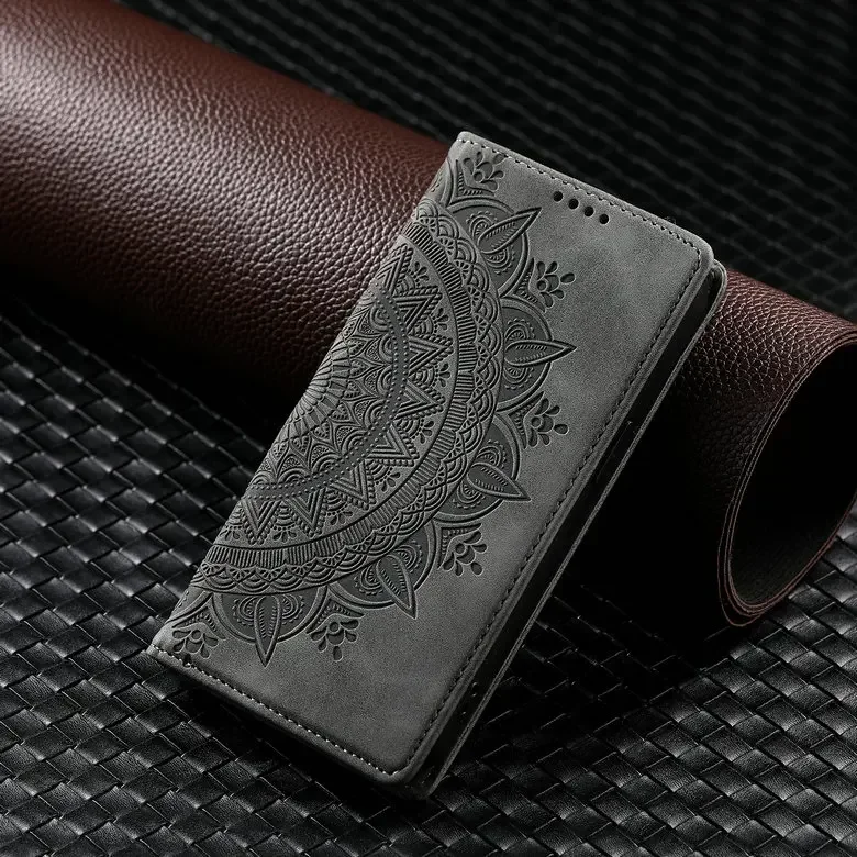 Luxury Magnetic Leather Flip Cover Case