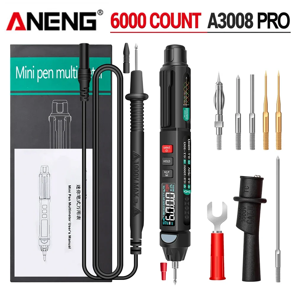ANENG A3009/A3007/A3008/A3005A B PRO Multimeter Voltmeter Digital Multimeter Tester Auto Sensor Pen Tester Voltage Test