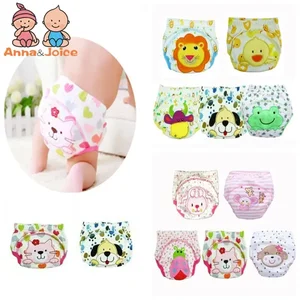 5pc/ Lot 24designs Baby Children Reusable Underwear Breathable Diaper Cover Cotton Training Pants Can Tracked