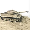 1/16  Remote Control Tiger Heavy Tank Customized Metal Painting Modified Old Sand Table Military Tank Battle Damaged Vehicle 1