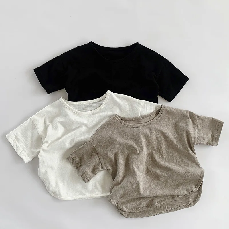 

Хлопковая футболка с коротким рукавом, на возраст 1-6 лет