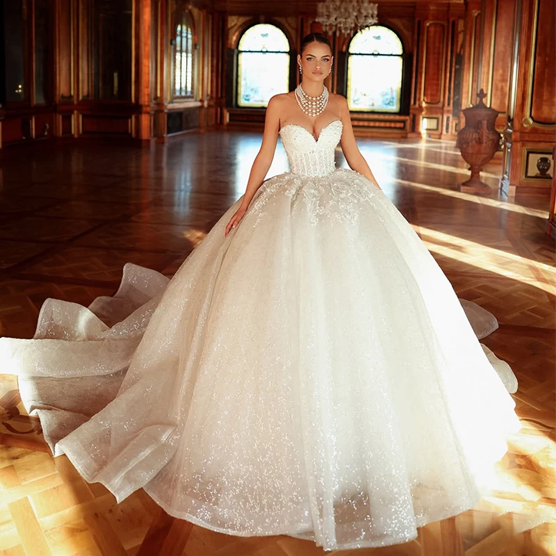 strapless open back dress Blush Princess Wedding Dress | Full Skirt Wedding Gowns main image 0