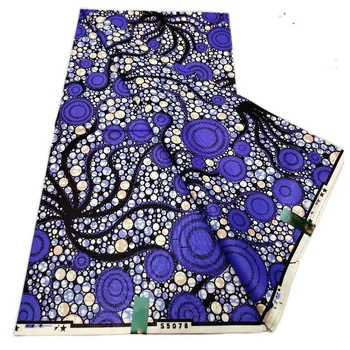 African High Quality Real Prints Ankara Wax Fabric Soft Pagne 100% Cotton New Super Tissu  Material 6 yards ﻿ 1