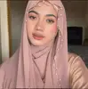 Premium Beads Chain Chiffon Hijab Scarf Woman Muslim Shawl Wrap Islam Turban Ramadan Headband Scarves Bandanas Bufanda Foulard