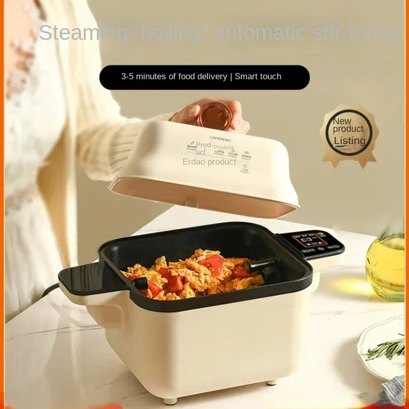 LIREN Multi-function Automatic Cooking Robot Stir Frying Intelligent Household Lazy Pan Fried Rice Machine 220V Robot Da Cucina household small underwear washing machine student dormitory lazy person portable sock washing machine