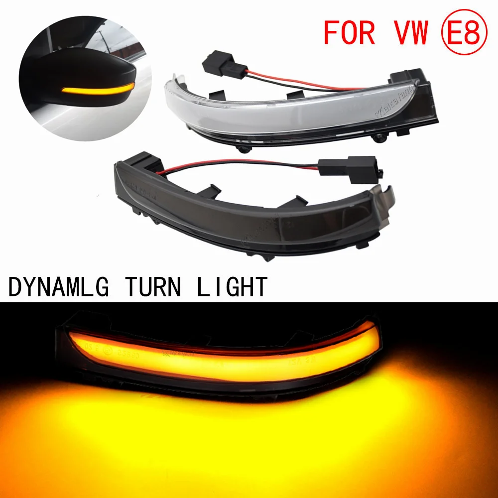 2pc Side Mirror Flasher Lamp Dynamic Blinker LED Turn Signal Lights for  Vehicles for Volkswagen GOL G5 G6 G7 G8 Auto Accessories