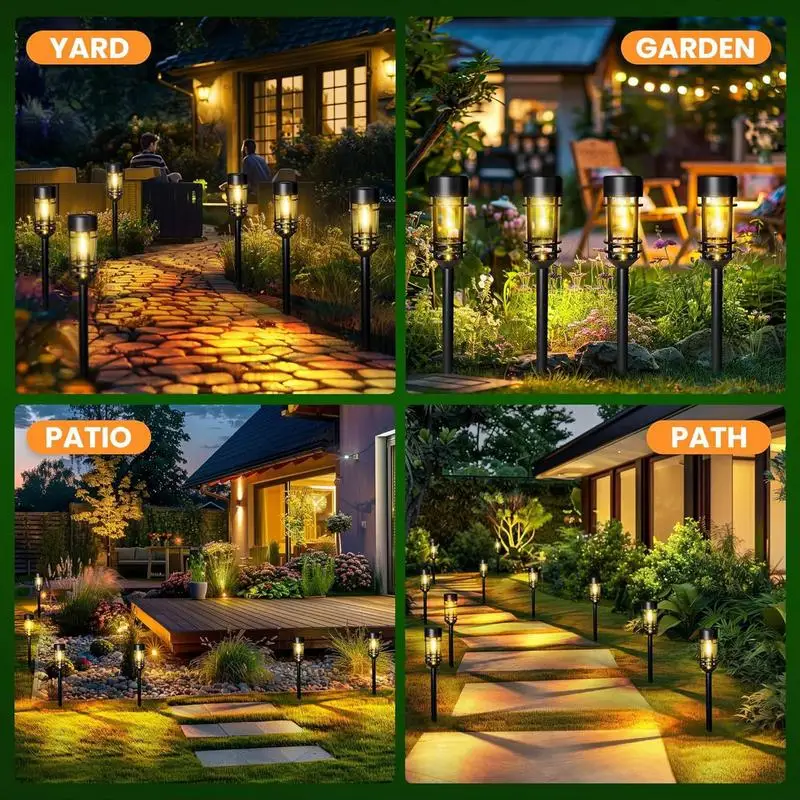 Pathway Solar Lights Waterproof Outdoor Walkway Lights Decorative Driveway Decor Lamp For Patios Lawns Backyard Paths