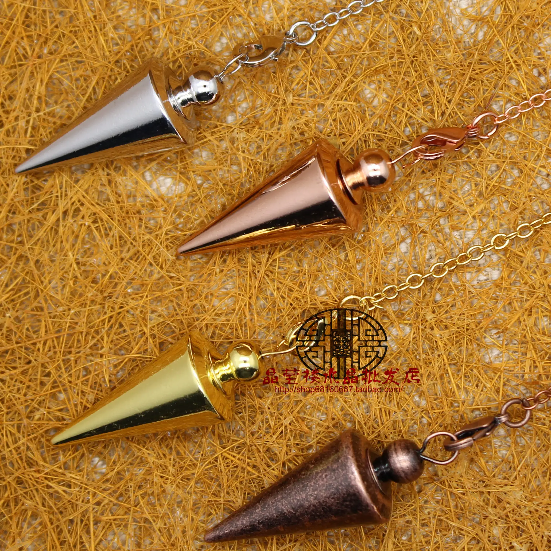 

New Bohemian style jewelry copper cone pendulum feng shui