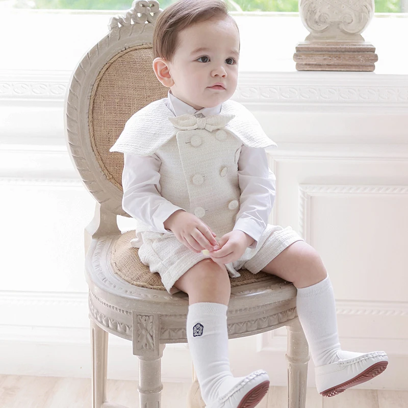 5pcs Boy Outfit Set Boutique Formal Suits for 1-4 Year Baptismal Baby Boys Girls Clothing Birthday Party Dress