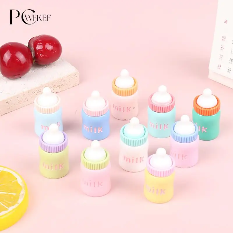 

2pcs Baby Dolls Feeding Bottle Magic Dummy Pacifiers Milk Bottle For Doll House Feeding DIY Accessories