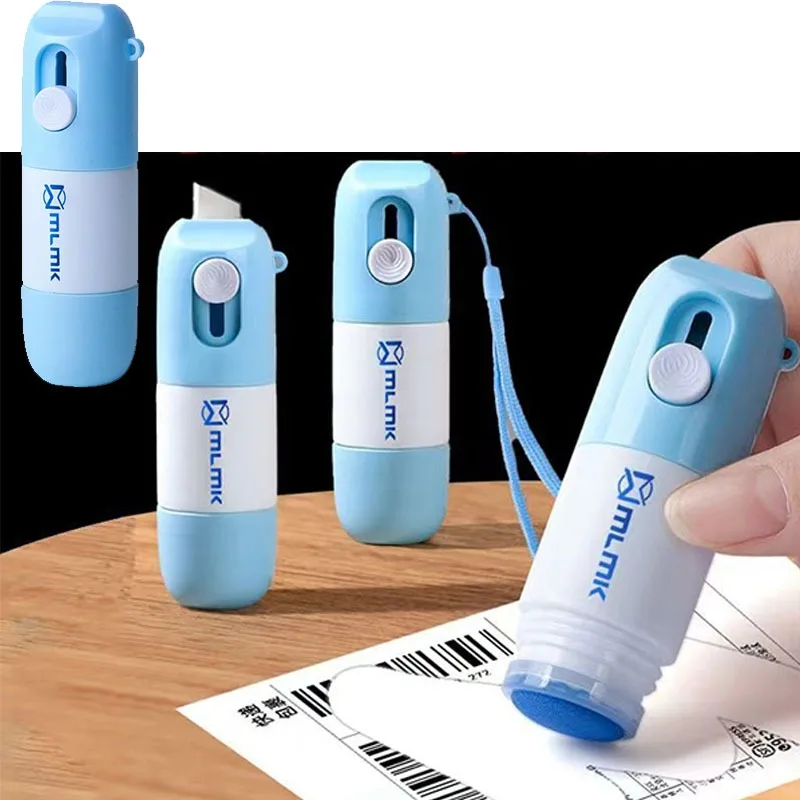 2-in-1 Cute Cat Paw Parcel Box Opener Knife and Thermal Paper Privacy Protector Correction Tool for Express Delivery