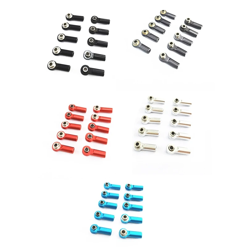 

10Pcs Metal M2.5 Link Tie Rod End Ball Joint For Wltoys A959 12428 144001 WPL C24 MN D90 MN99S RC Car Parts