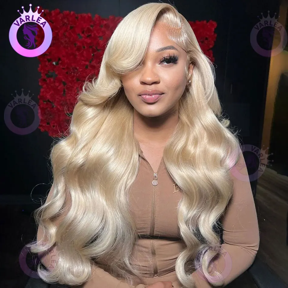 Lace Front Wig 613 Hd 13X6 Body Wave Human Hair Pre Plucked Brazilian 30 Inch 13x4 Blonde
