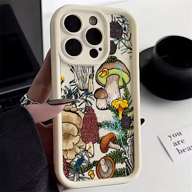 Colorful Mushroom Silicone Phone Case