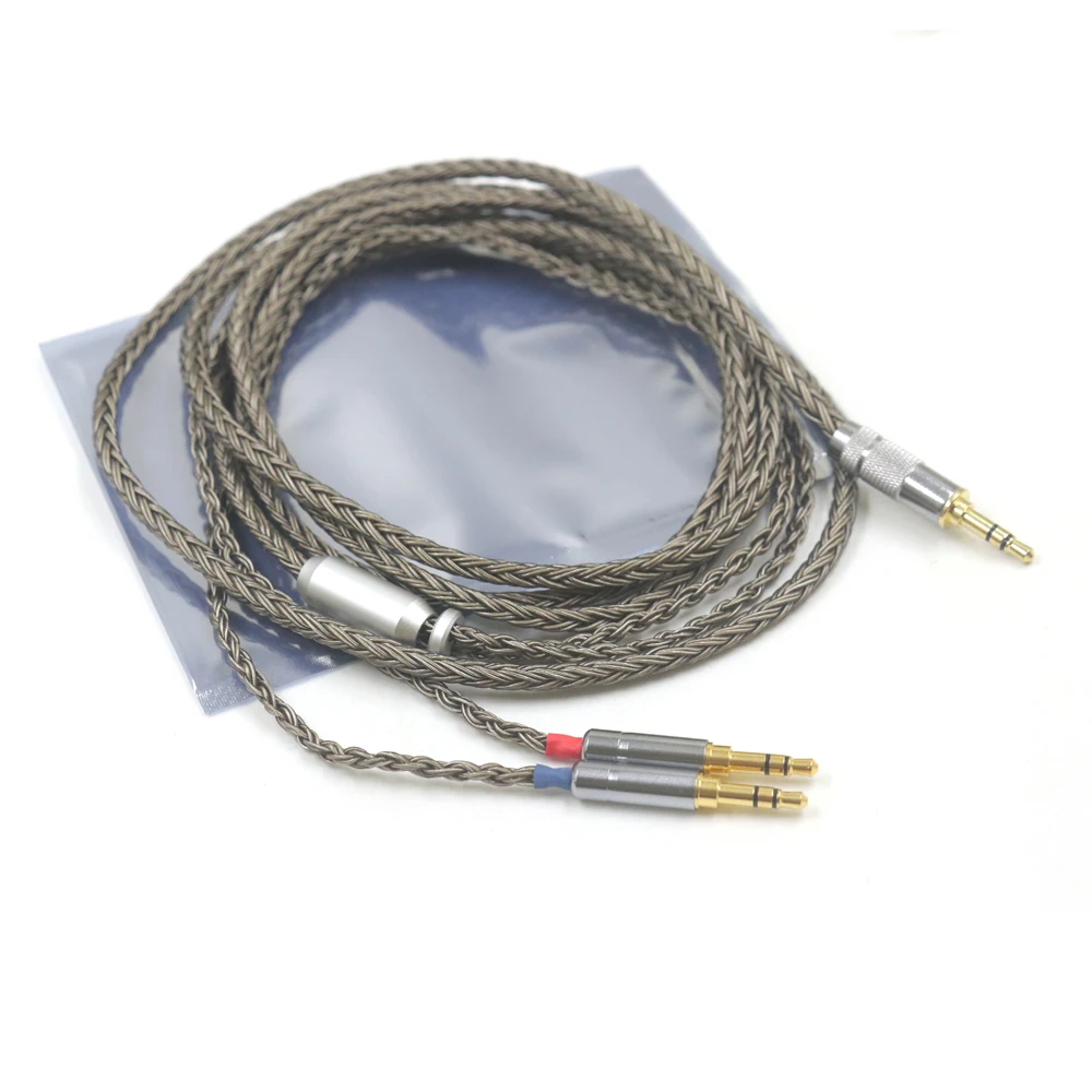 Cabo de Auscultadores para Dual 3.5 4.4 mm 16 Núcleos Pinos 4.4 mm Hifiman Ananda Sundara He1000se He6se He400 Z7m2 - Image 6