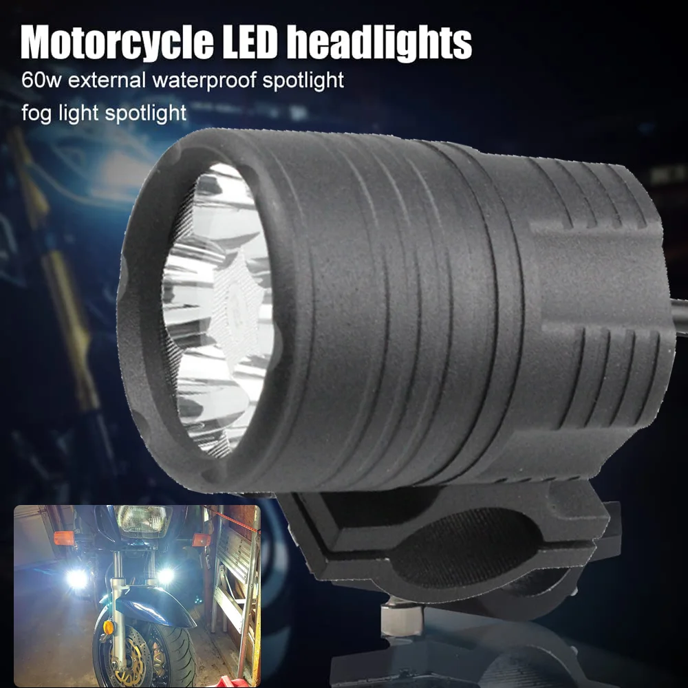 Phares de sauna auxiliaires pour moto, projecteurs, flash supplémentaire,  LED, longue portée, spot de conduite, antibrouillard, accessoires de moto  Faro, 12V-80V - AliExpress