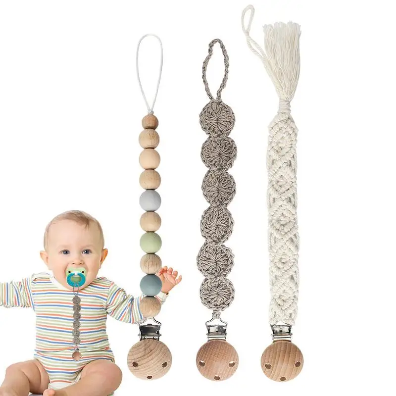 

Pacifier Holder Clip Flexible Teething Pacifier Clip 3Pcs Pacifier Holders For Teething Relief Teether Pacifier Clip For Over 3