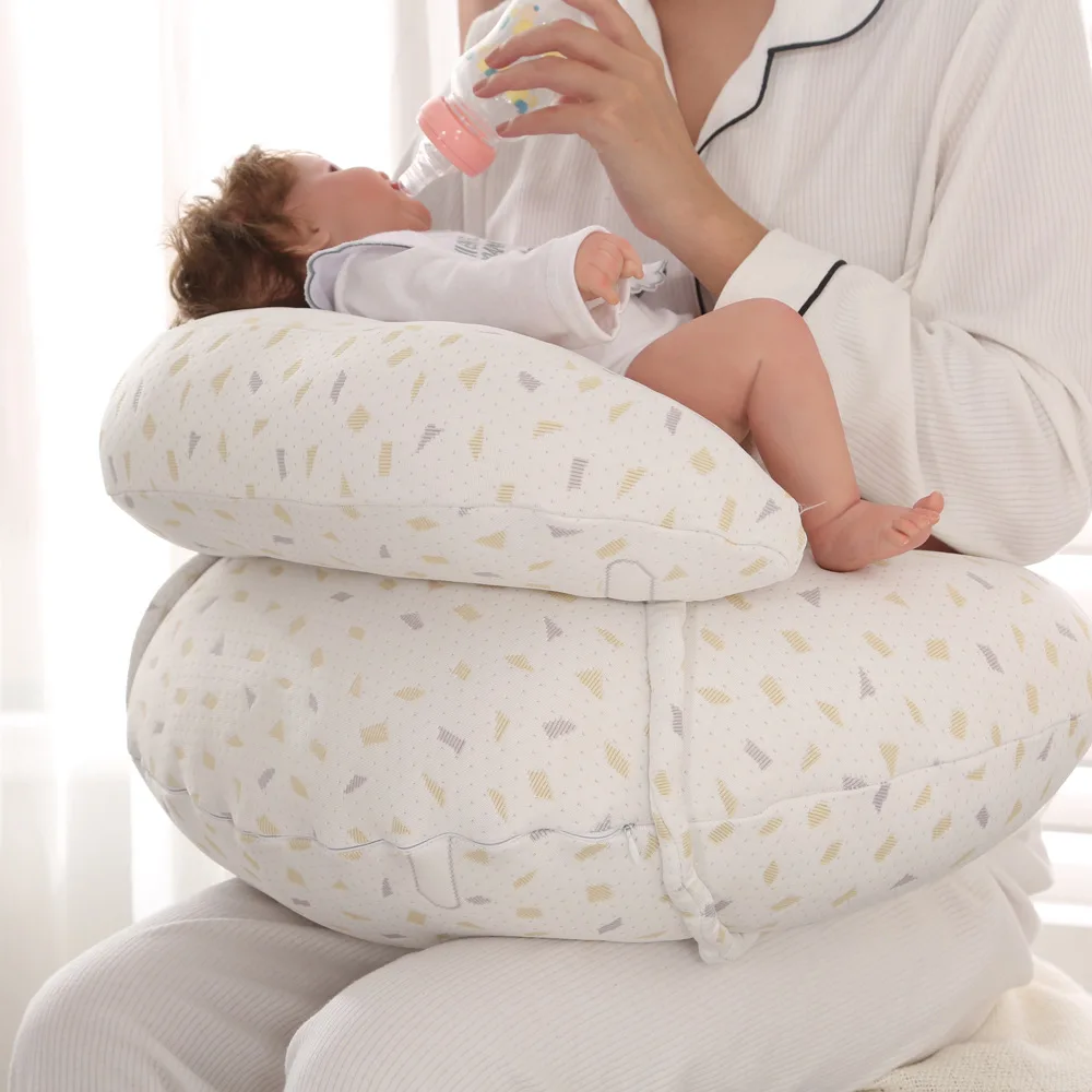2-in-1 Multifunctional Nursing Pillow with Air Layer Baby Protection-Postpartum Feeding Support Cushion