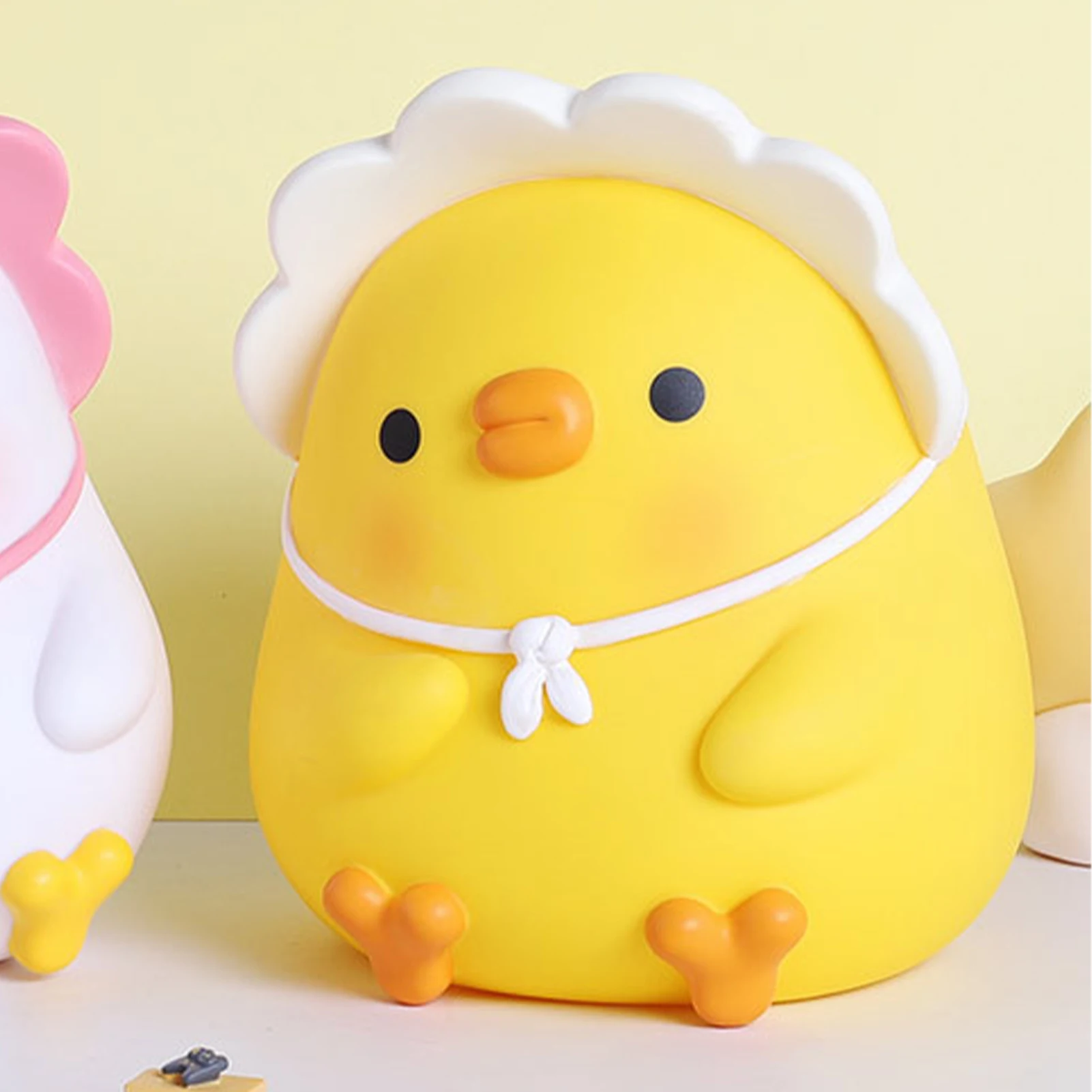 ZK20 Kids Piggy Bank Cute Cartoon Money Coin Bank Anti Fall Vinyl Resin Money for Boys Girls Yellow Duck