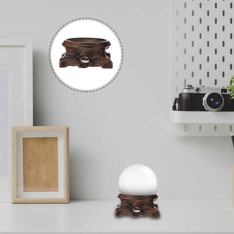 AHANDMAKER 3 Stks 3 Stijl Hout Crystal Ball Display Voetstuk