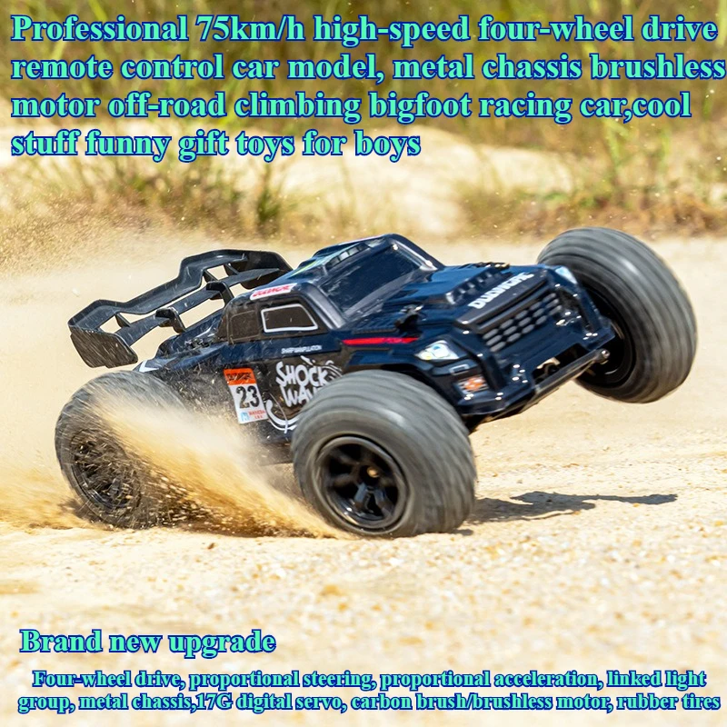 Hot 75km/h High-speed 4WD Rc Truck,1:16 Brushless Off-road Rc Cars
