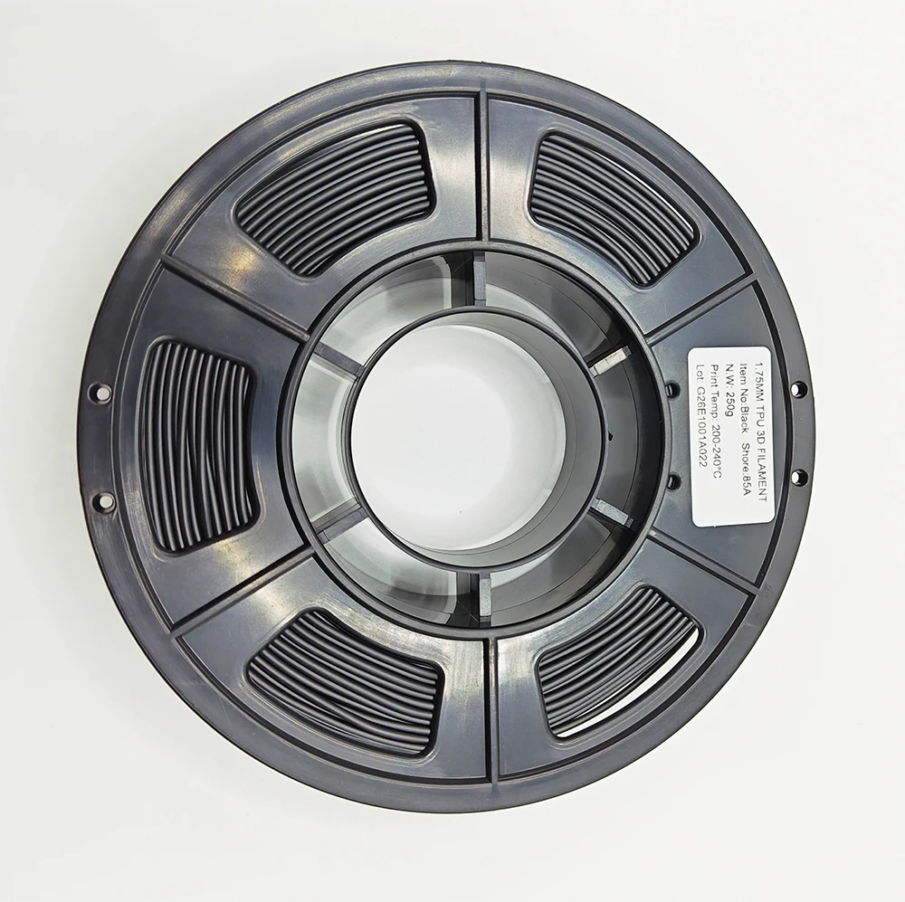 TPU 필라멘트 경도 95A/90A/85A FDM 3D 프린팅용 유연한 필라멘트 1.75mm 직경 소프트 소재 250g/롤