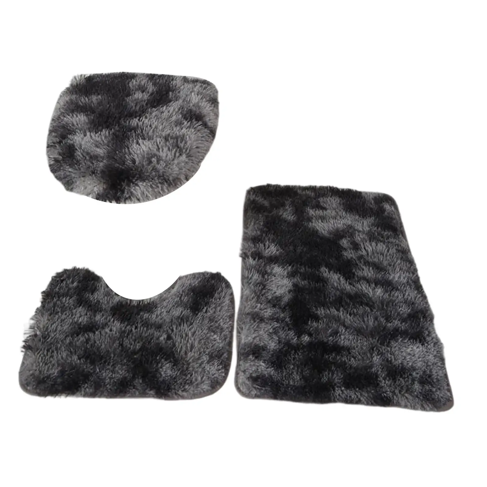 Luxurious 3-Piece Bathroom Mat Set with Toilet Cover and U-Shape Rug