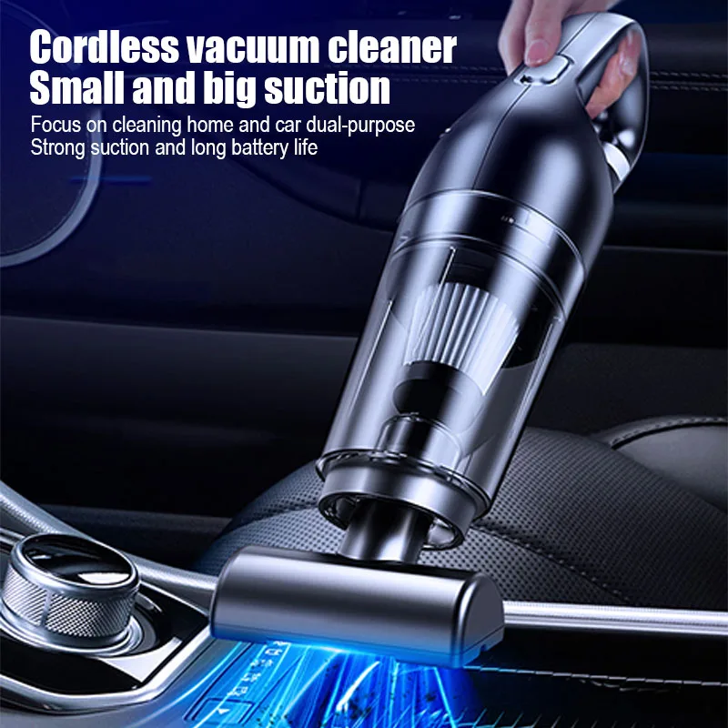 

Car Cleaners Handheld 120W High Power 10000Pa Large Suction Wet and Dry Use 2000Mah Wireless Charging Dust Collector for Car