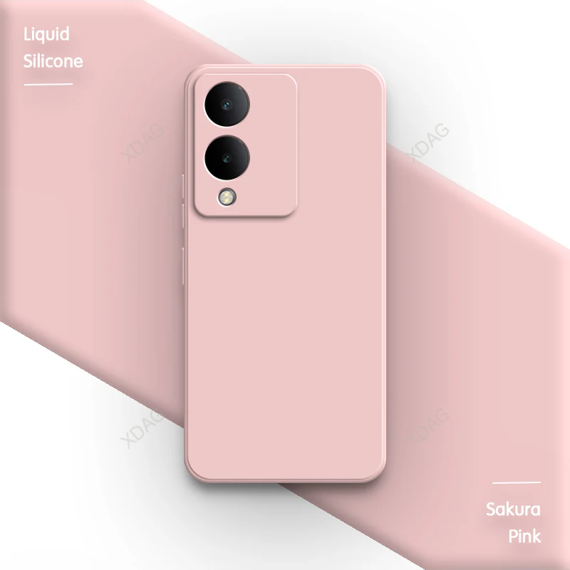 Original Liquid Silicone Soft Phone Case with Camera Protection - Fashionable Simple Back Cover