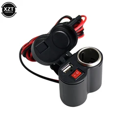 New Waterproof USB Motorcycle Handlebar Charger With Lighter Adapter Power Supply Socket for Phone Mobile