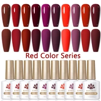 BORN PRETTY Gel Nail Polish Set Ancora Red Color Collection Soak Off UV LED Nail Gel Polish Kit for DIY Manicure Nails 2