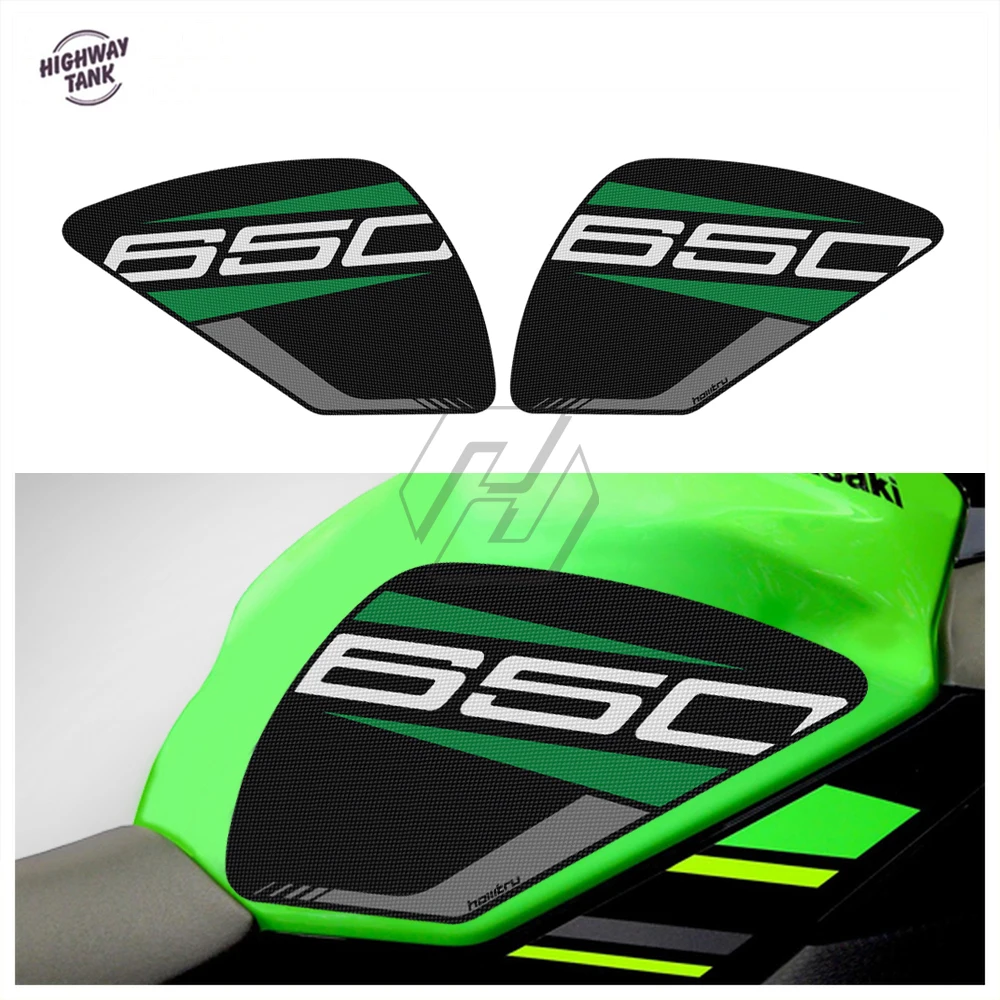 Motorcycle Side Tank Pad Protector Knee  Anti-slip Mats for Kawasaki Ninja 650 2017-2020