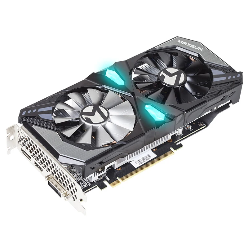 GTX 1660 슈퍼 터미네이터 그래픽 카드, 오리지널 MAXSUN GPU, 192 비트 비디오 게임, 12nm RGB 조명 비디오 카드, DDR6, 6G, 신제품 