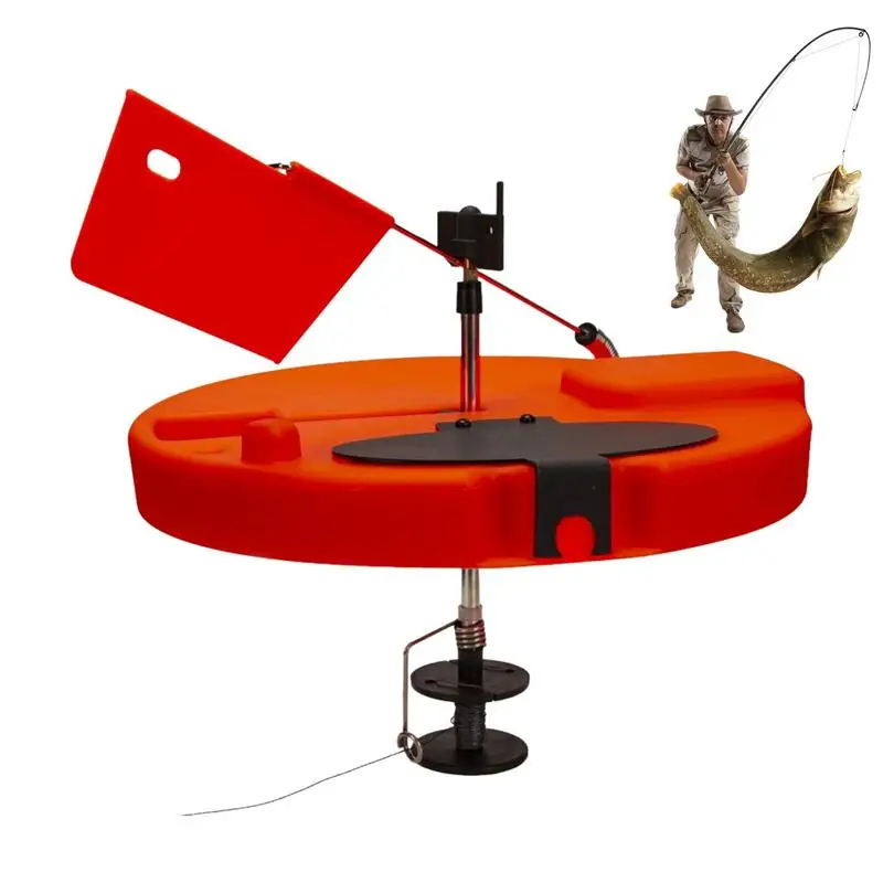 

Ice Fishing Flag Winter Fishing Tackle Tool With Flag Pole Portable Orange Pole Flags Angler Tackle Fishing Accessories For Men