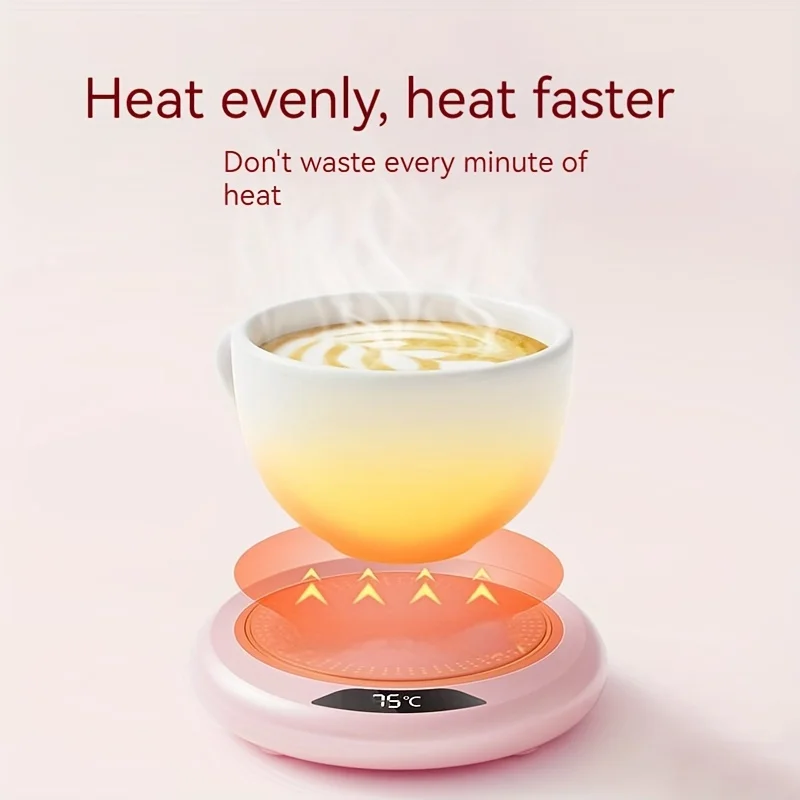 Coffee Mug Warmer, 3 Temperature Settings, Auto Shut Off, USB Heating Pad For Beverages, Milk, Tea & Hot Chocolate (Without Cups