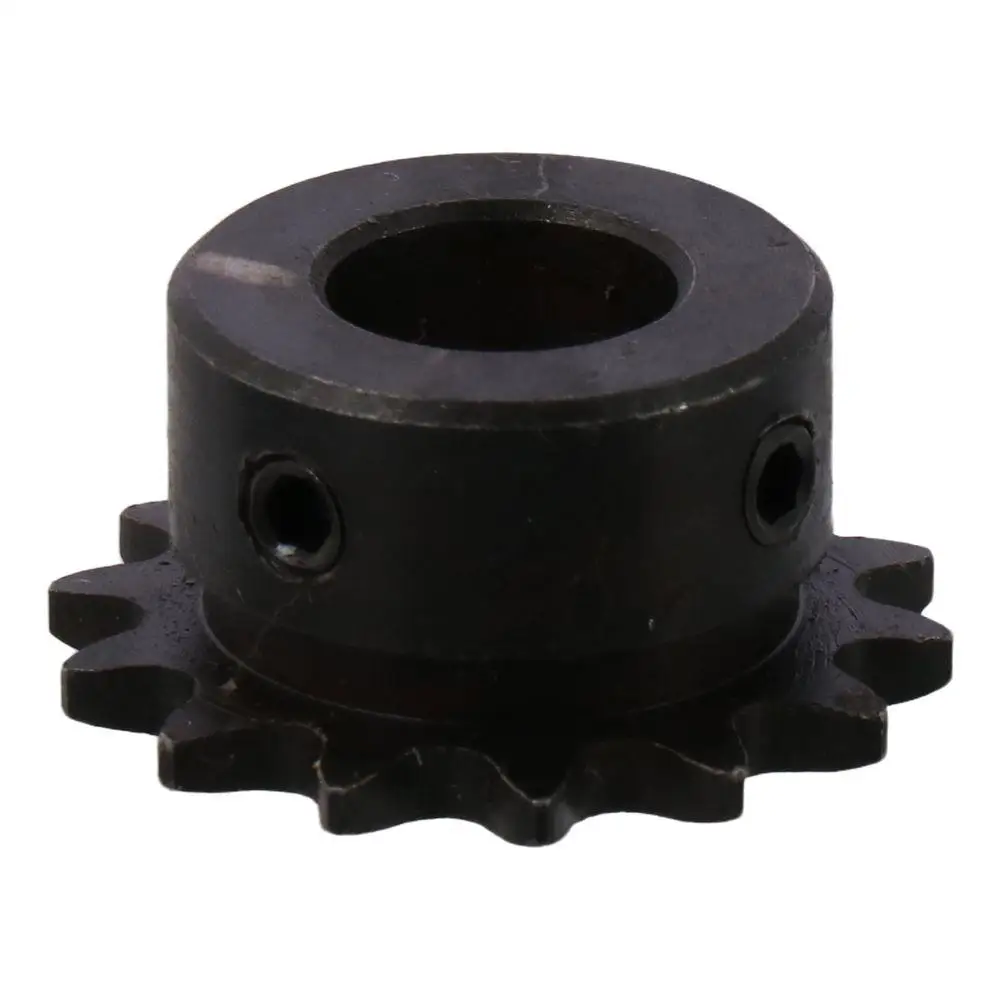 14 Tooth B Type Roller Sprocket 25 Chain Black Oxide Industrial Chain Wheel Single Strand 1/4" Pitch C45 Carbon Steel