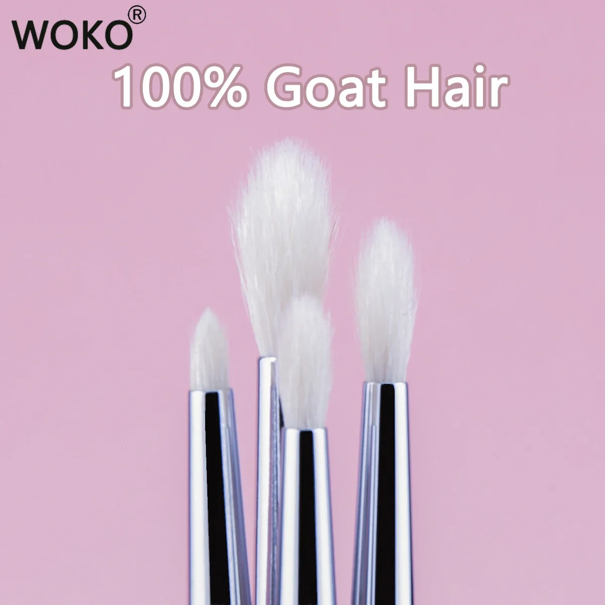 Tapered Crease Brush Large Small and Medium-sized Crease Makeup Brush Eyeshadow Crease Makeup Tool 100% Goat Hair & Copper Tube 2